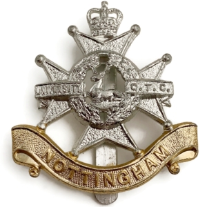 Nottingham University OTC Officers Training Corps Staybrite Anodised Cap Badge - Staybright