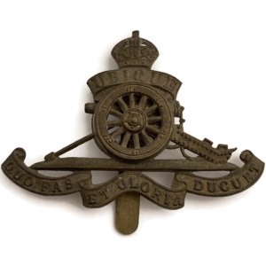 WW2 Royal Artillery Regiment MOVING / ROTATING WHEEL VERSION Cap Badge