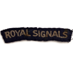 WW2 Royal Corps of Signals RCOS Cloth Shoulder Title Badge Flash