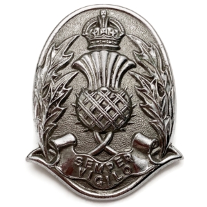 Scottish Police Force Constables Officers Cap Badge - Kings Crown