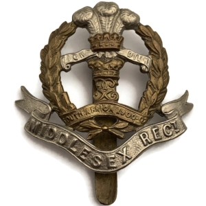 7th, 8th, 9th Territorial Battalions Middlesex Regiment Cap Badge BP&Co LD B'HAM