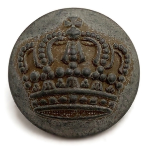 WW1 Imperial German Saxon Soldiers Saxony Crown Tunic Button - 22mm