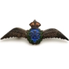 WW2 Royal Air Force RAF Wings SILVER & Enamel Sweetheart Brooch - 52mm