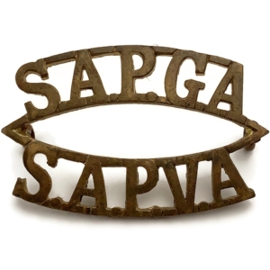 South African Permanent Garrison Artillery SAPGA Africa Corps Shoulder Title