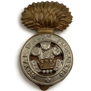 WW2 Royal Welch Fusiliers Regiment RWF Welsh Cap Badge