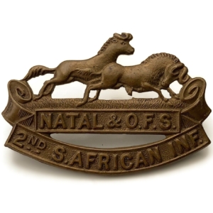 2nd South African Infantry Forces Division Africa Natal & OFS Orange Free State Collar Badge