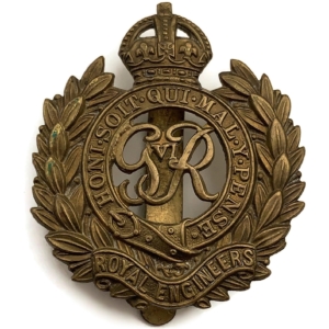 WW2 Royal Engineers Corps (George VI) Cap Badge