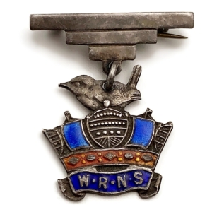 Womens Royal Naval Service WRNS Women's SILVER Wrens Sweetheart Brooch Badge