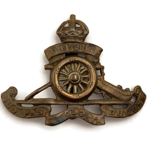 WW1 Royal Artillery Regiment MOVING / ROTATING WHEEL VERSION Cap Badge