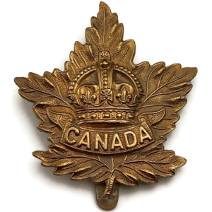 WW2 Canadian Army General Service Canada Corps Cap Badge - SLIDER VERSION