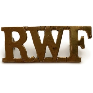 Royal Welsh Fusiliers Regiment (Welch) LARGE Shoulder Title - For GREAT COAT
