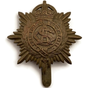 WW1 Army Service Corps ASC Non Voided ECONOMY ISSUE Cap Badge