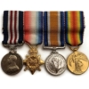 MINIATURE WW1 Military Medal, 1914/15 Star, British War & Victory Mess Dress Medals Trio