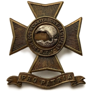 WW1 New Zealand Army 2nd South Canterbury Regiment Cap Badge
