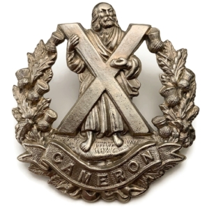 WW2 Queens Own Cameron Highlanders Regiment Cap Badge