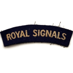 WW2 Royal Corps of Signals RCOS Cloth Shoulder Title Badge Flash