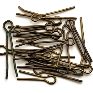 20x Original SMALL Cotter Split Pins Group For Collar Badges or Rank Pips