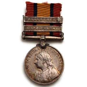 MINIATURE Boer War QSA Queens South Africa Queen's Dress Medal 2x Clasps PAARDEBERG