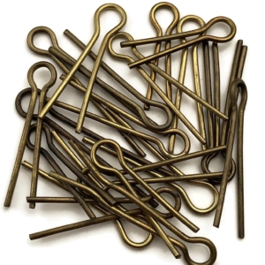 20x Original SMALL Cotter Split Pins Group For Collar Badges or Rank Pips