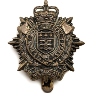 Royal Logistics Corps METAL Logistic Cap Badge FIRMIN - Queens Crown