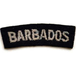 WW2 Royal Air Force RAF BARBADOS Cloth Shoulder Title Nationality Badge Flash