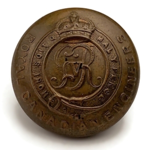 WW1 Canadian Engineers Canada Army Corps Tunic Button - 26mm