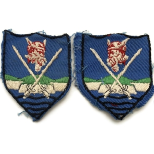 WW2 Eastern Command 2nd Pattern Cloth Formation Sign Patch Badge PAIR