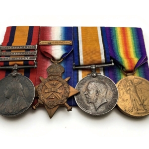 MINIATURE Boer War QSA Queens South Africa Queen's Dress Medal 3x Clasps BELFAST
