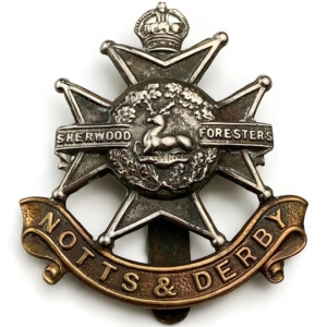 WW2 Sherwood Foresters (Notts and Derby) Regiment Cap Badge