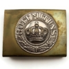 WW1 Imperial German Army Prussian Crown Brass Belt Buckle Uniform Badge - GOTT MIT UNS