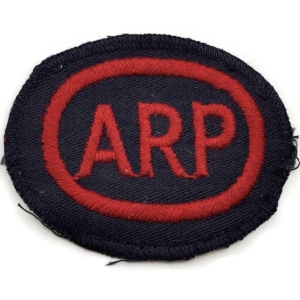 WW2 ARP Warden (Air Raid Precautions) Breast Overalls Uniform Cloth Badge