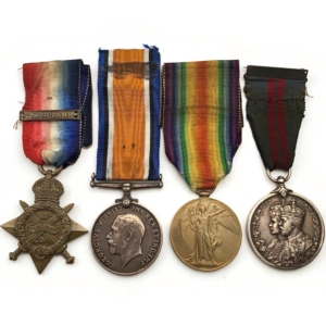 Killed in Action KIA WW1 1914 Mons Trio & Delhi Durbar Medal - Gordon Highlanders